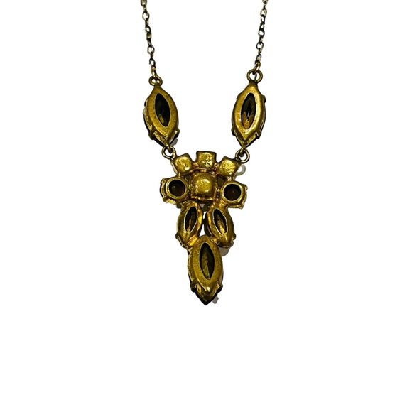 Vintage Art Nouveau-inspired crystal necklace and earring set. - Picture 5 of 6